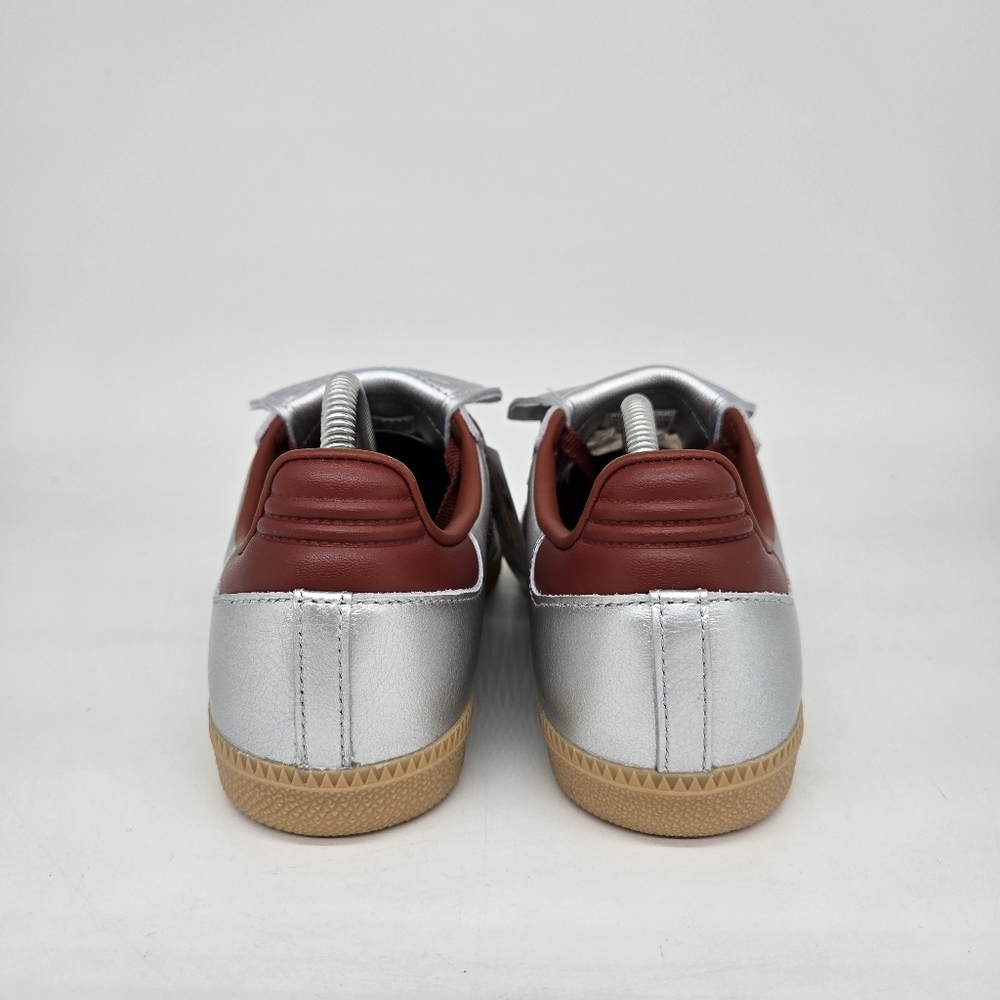 New Adidas Samba LT Women's Silver Metallic Ruby Sneakers Size 7.5 - Picture 4 of 8